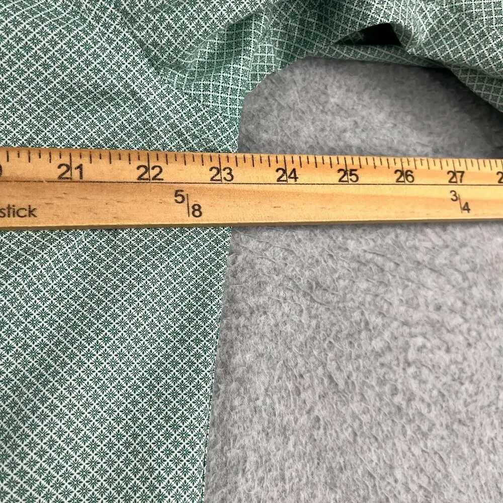 Banana Republic Non Iron Slim Shirt Green Diamond Print Button Up Long Sleeve L